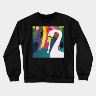 Swan garden illustration Crewneck Sweatshirt